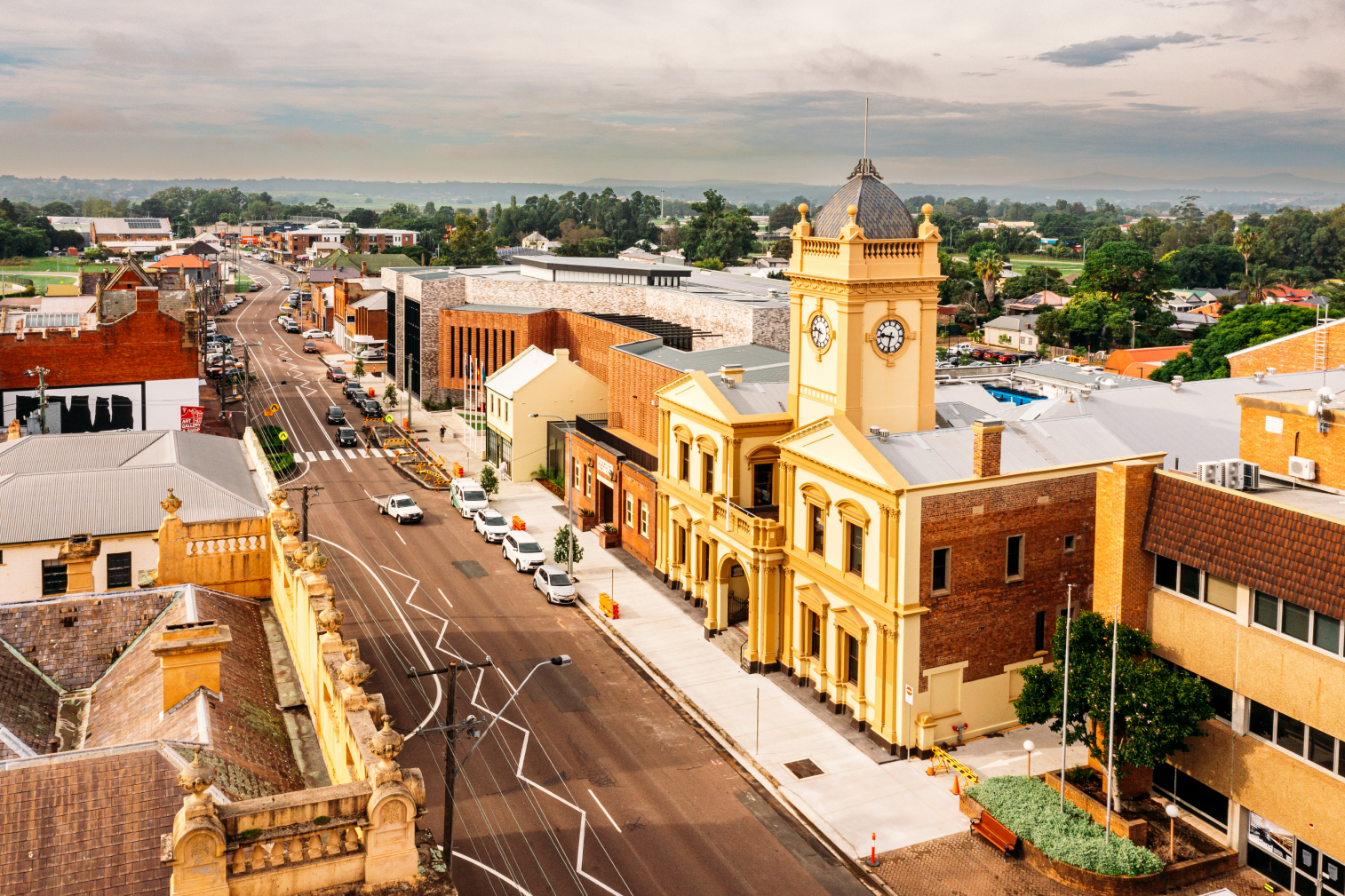 Aerial image of the Town Hall