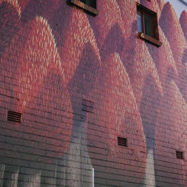 Tree mural in the Bourke St Link