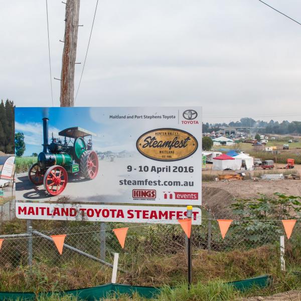 Sign of Hunter Valley Steamfest