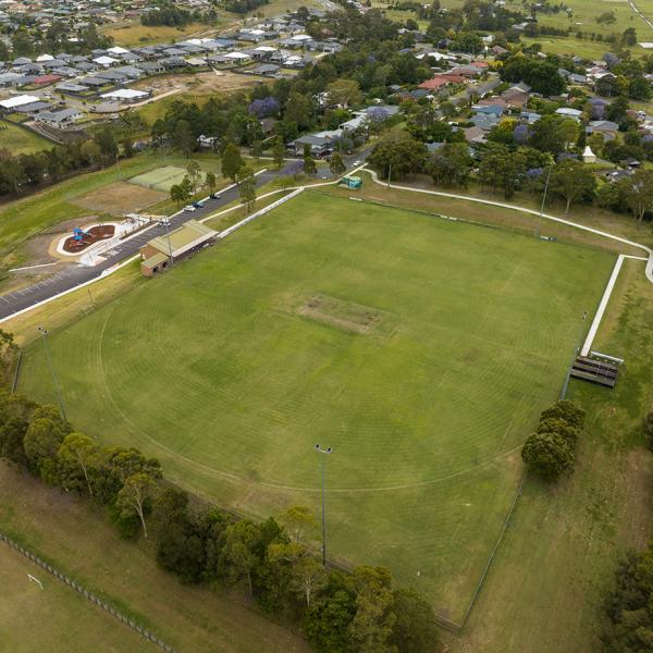 aerial view of bolwarra oval 