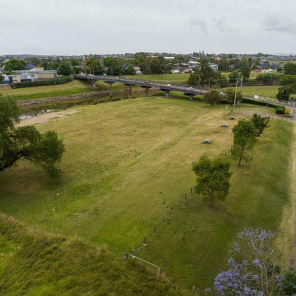 Aerial view of park