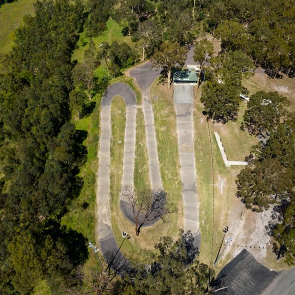 Aerial view of park