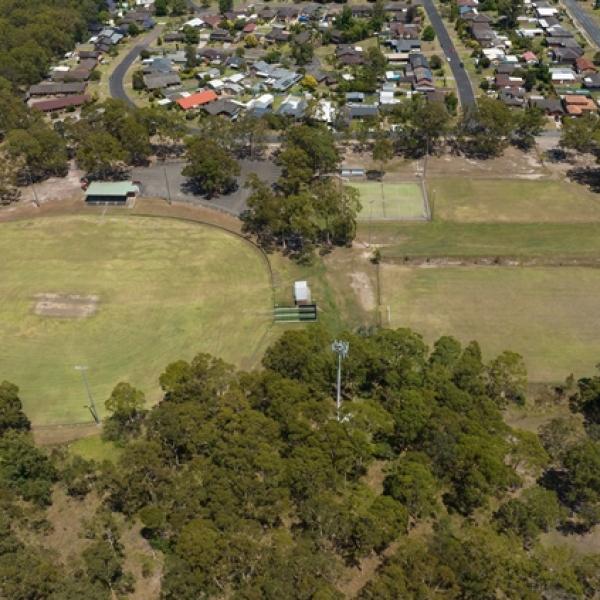 Aerial view of park