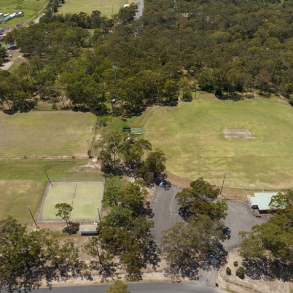 Aerial view of park