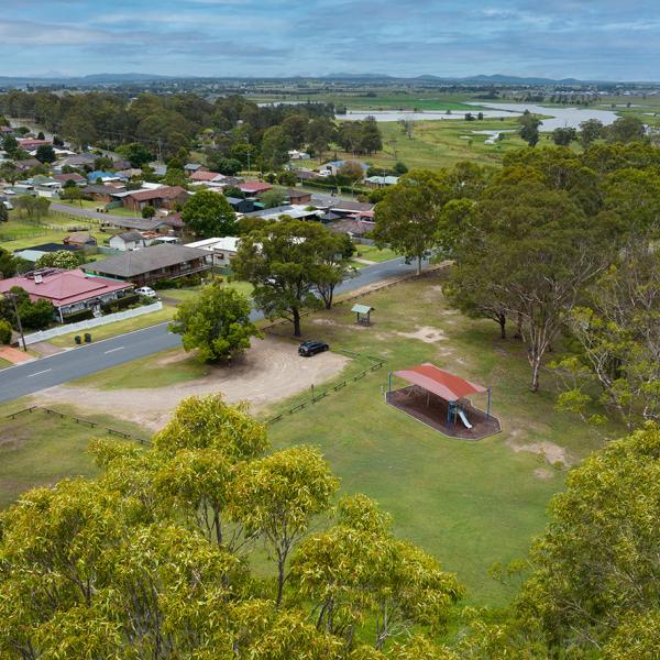 Aerial view of park