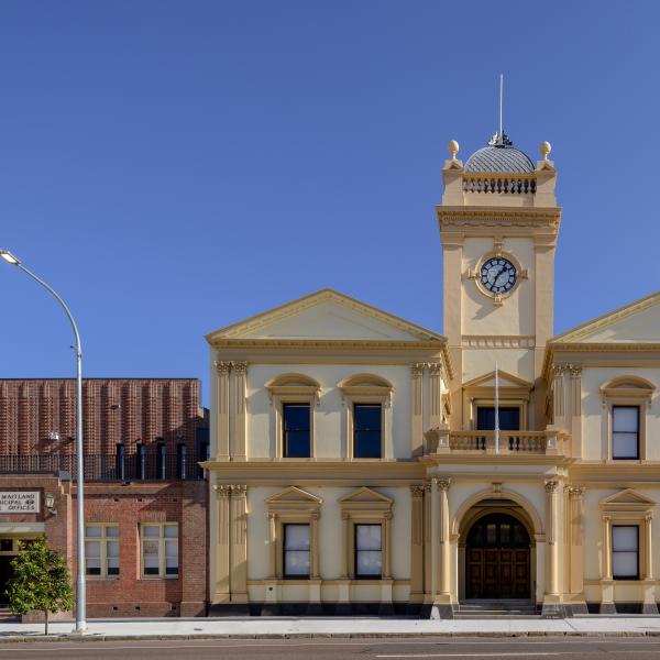 Street view of Maitland Town Hall