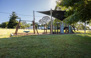 front view of playground 