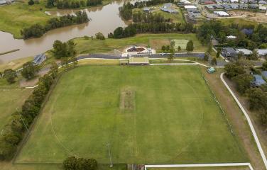 aerial view of bolwarra oval 