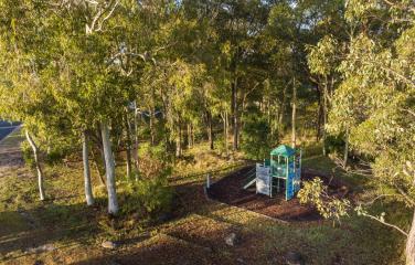 Aerial view of park