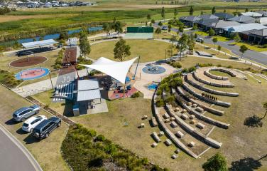 Aerial view of park