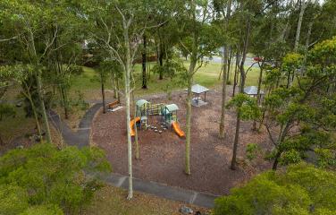 Aerial view of park