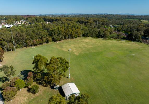 Aerial view of park