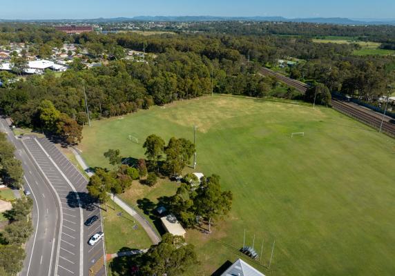 Aerial view of park