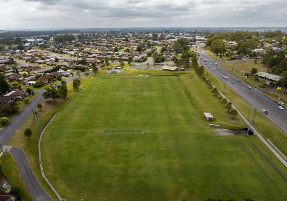 Aerial view of oval 