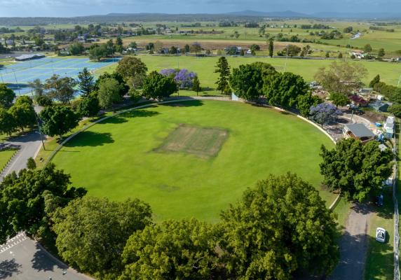 Aerial view of oval