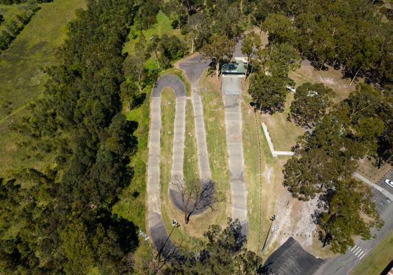 Aerial view of park