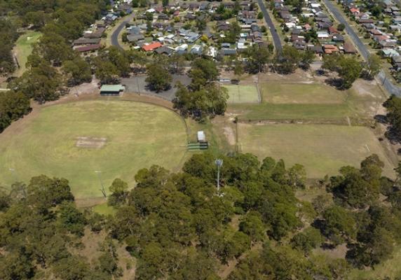 Aerial view of park