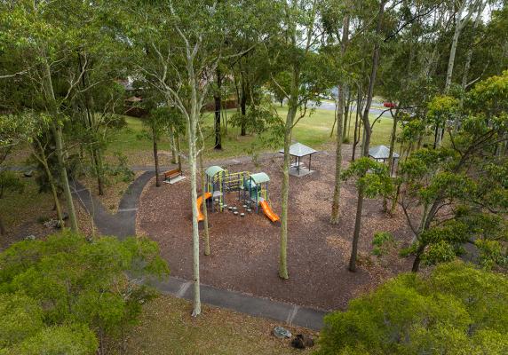 Aerial view of park