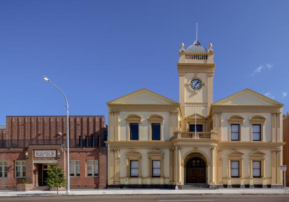 Street view of Maitland Town Hall