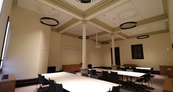 Seating in the Maitland Room at Town Hall