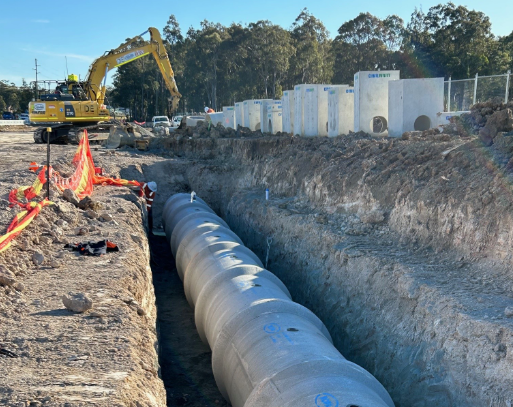 Major drainage installed along Raymond Terrace Road