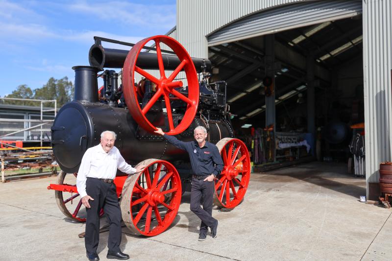 Norm Burton OAM from Burton Automotive Group and Cr Peter Garnham, Chairperson of the Hunter Valley Steamfest Working Group Committee