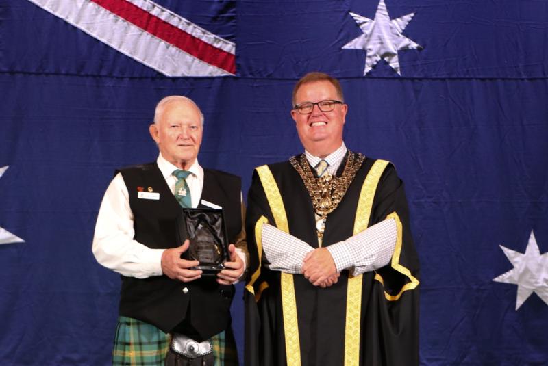 Citizen of the Year Greg Queenan with Maitland Mayor Philip Penfold.