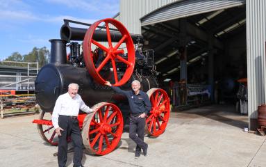 Norm Burton OAM from Burton Automotive Group and Cr Peter Garnham, Chairperson of the Hunter Valley Steamfest Working Group Committee