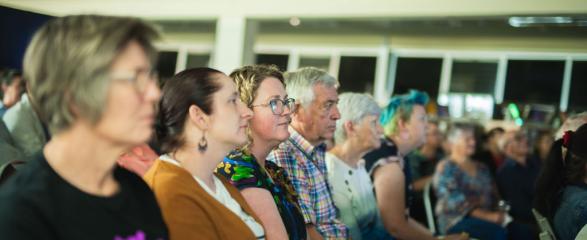 Crowd shot from Literature Live event at East Maitland Library