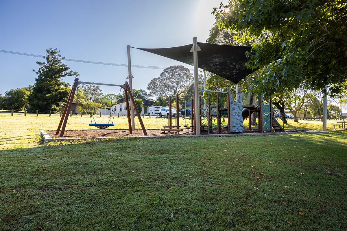 Front view of playground 