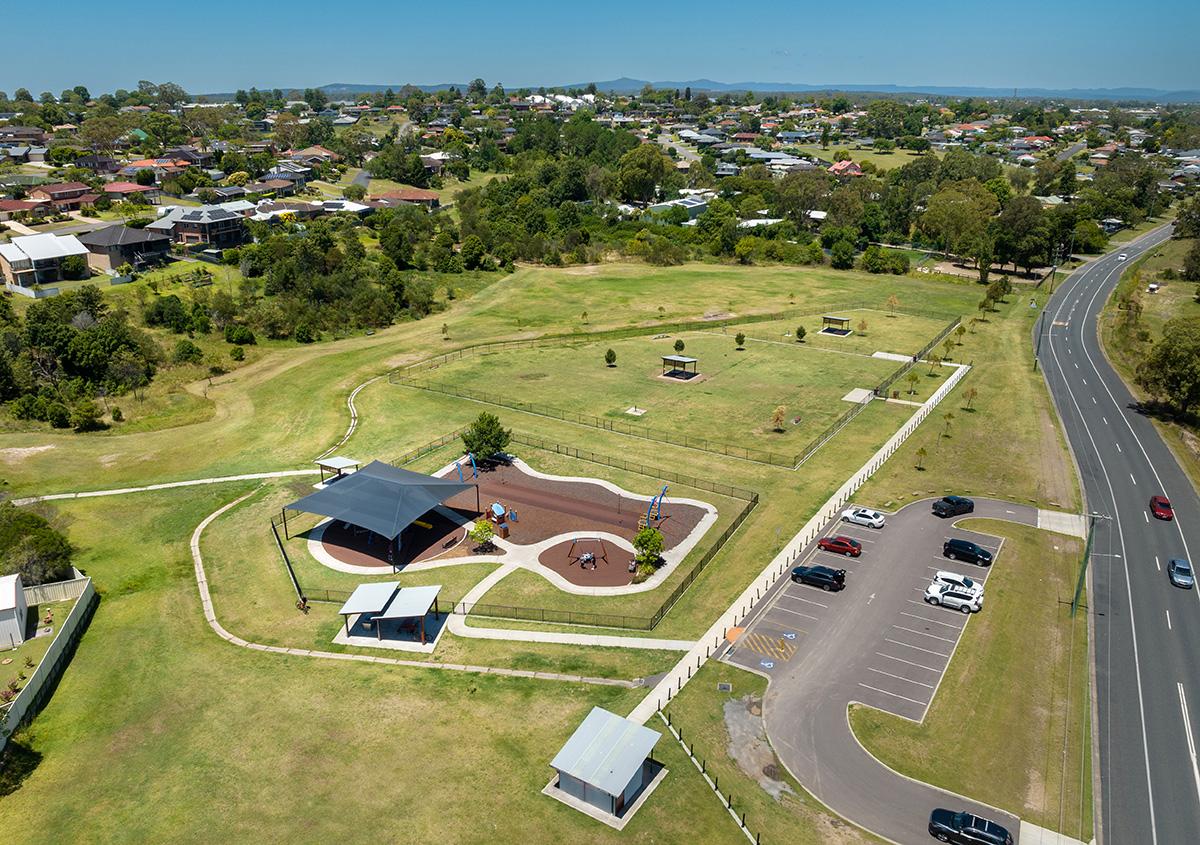 Aerial image of Bakers Brickyard park 