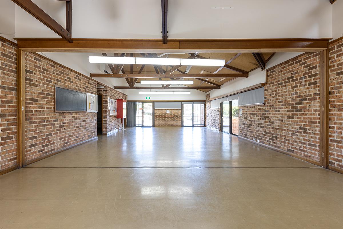 Inside photo of community hall 