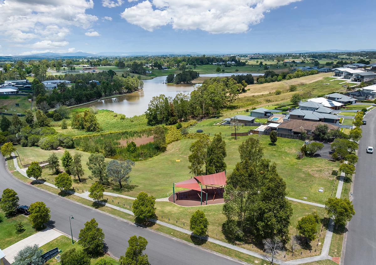 Aerial view of park