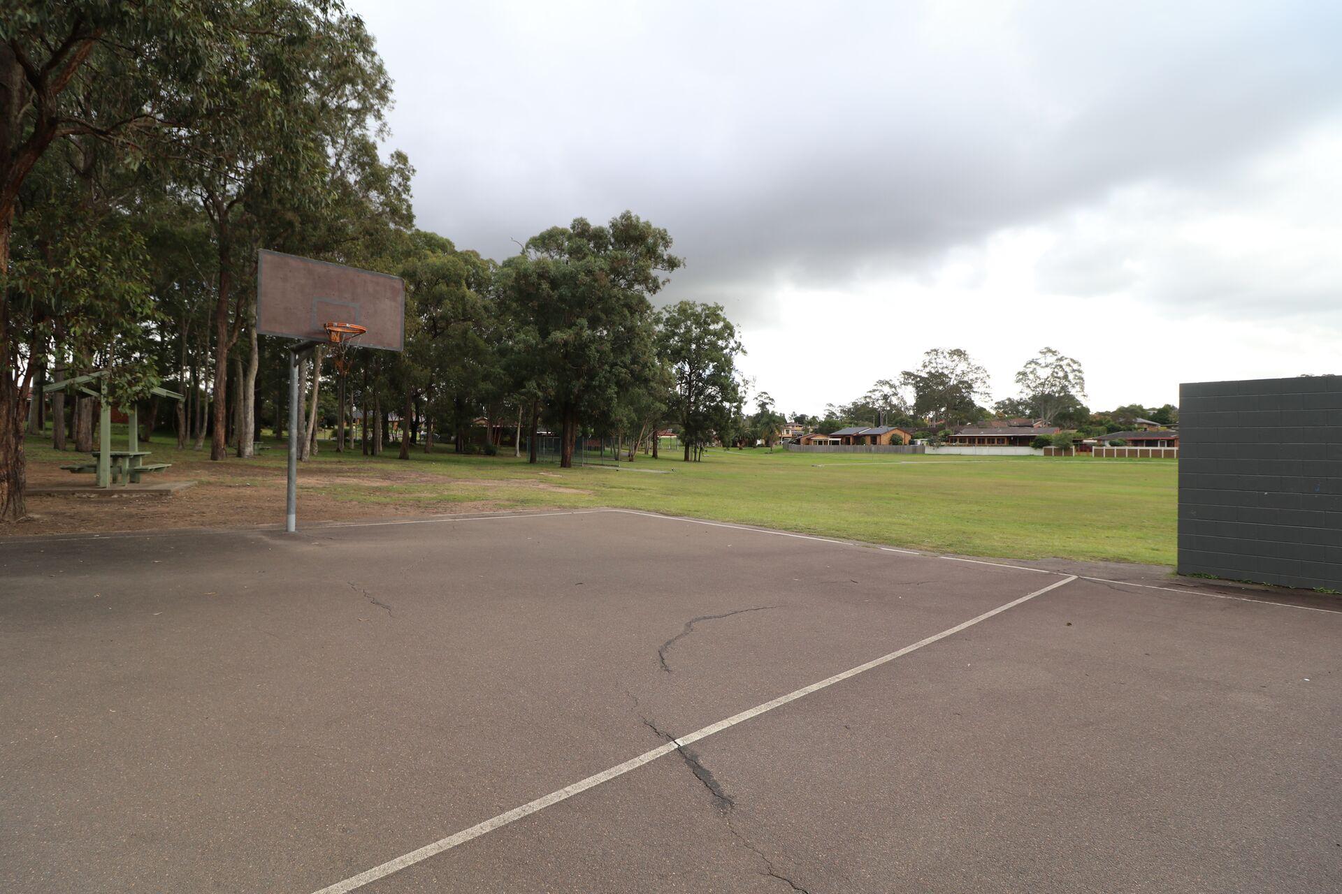 Basketball courts at Heron Close Park