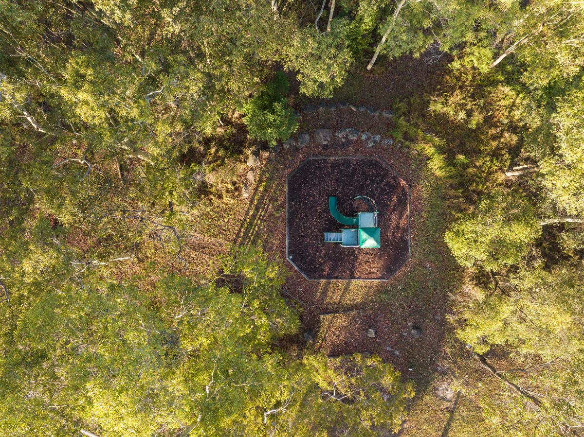 Aerial view of park