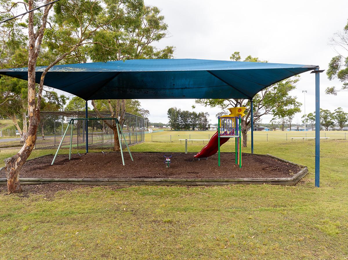 Playground with shade sail 