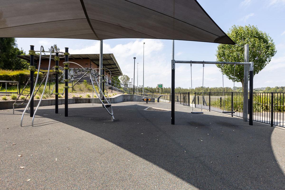 Playground with shade sail 