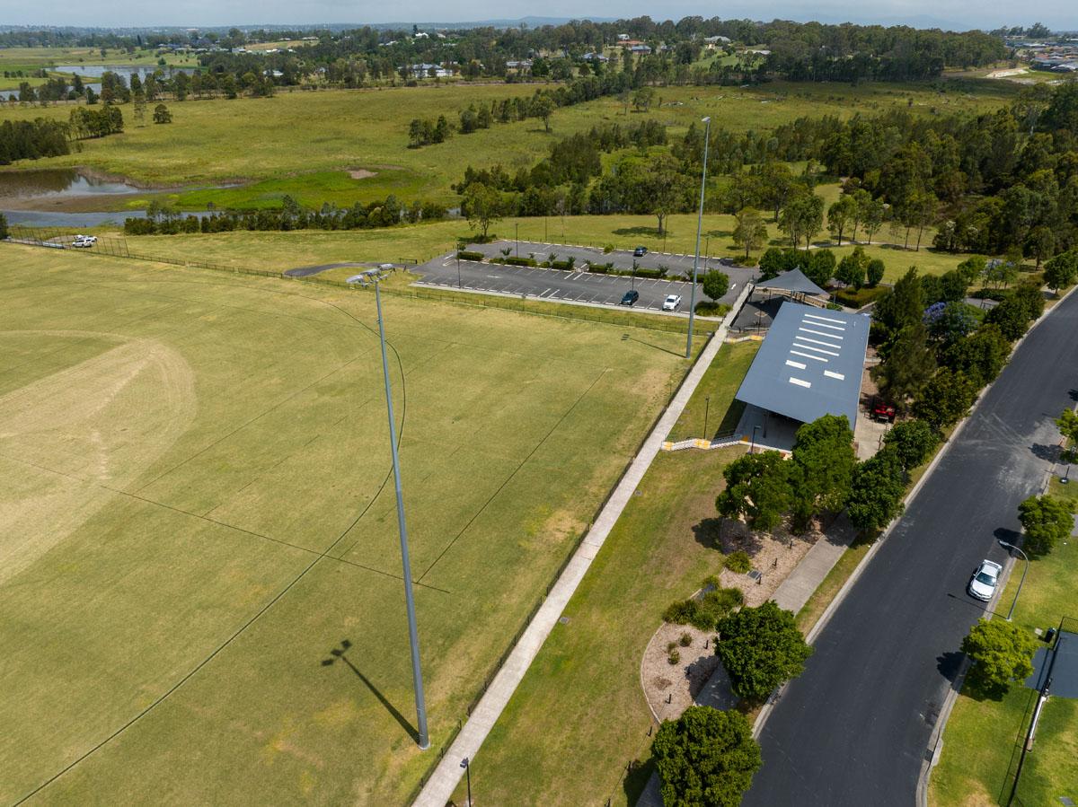 Aerial view of oval 