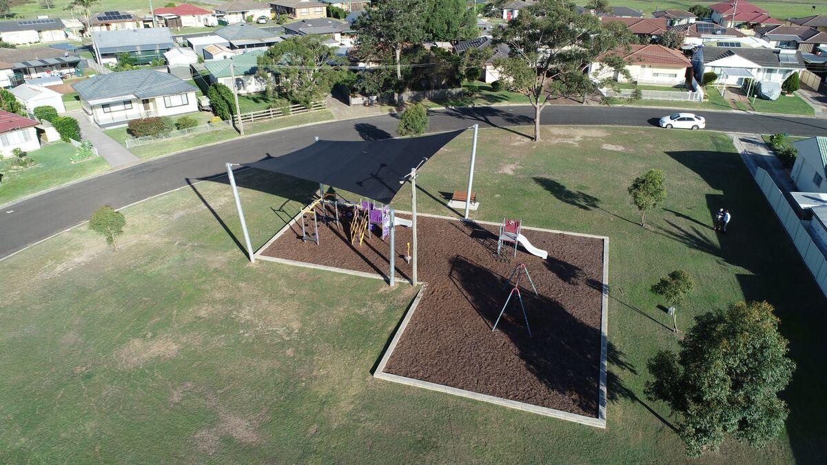 Aerial view of park