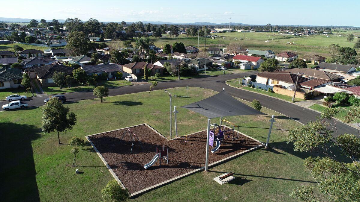 Aerial view of park