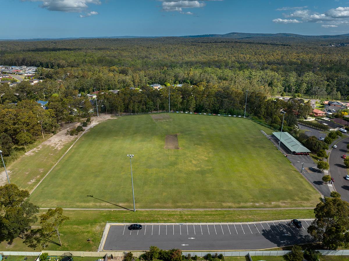 Aerial view of oval 