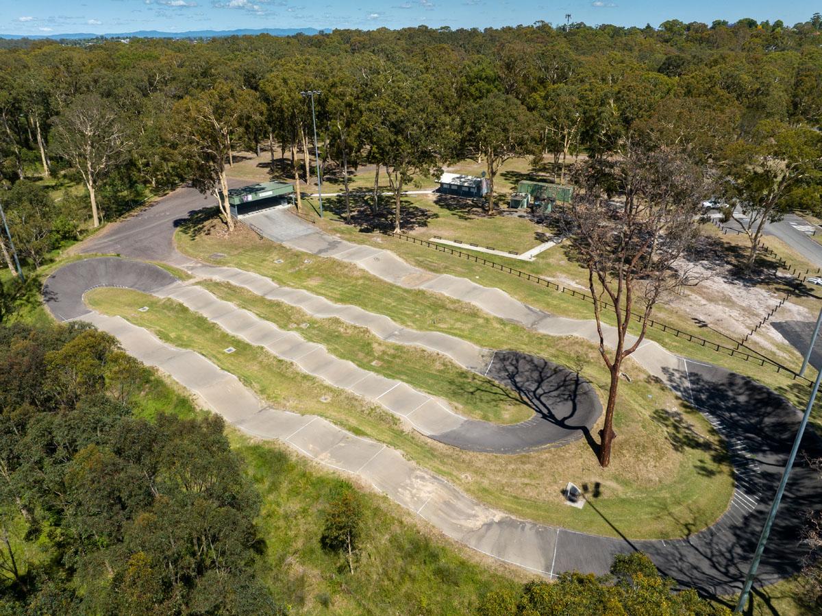 Aerial view of track