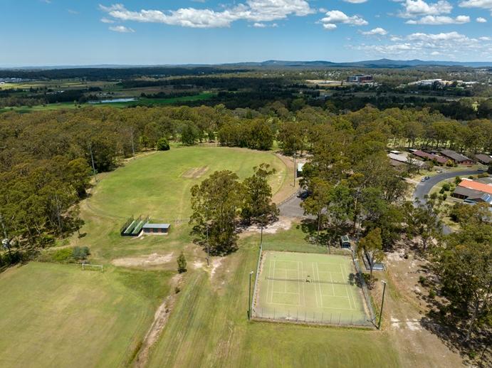 Aerial view of park