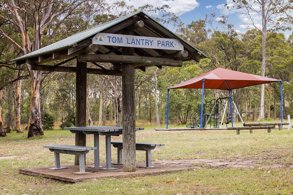 Seating area and playground