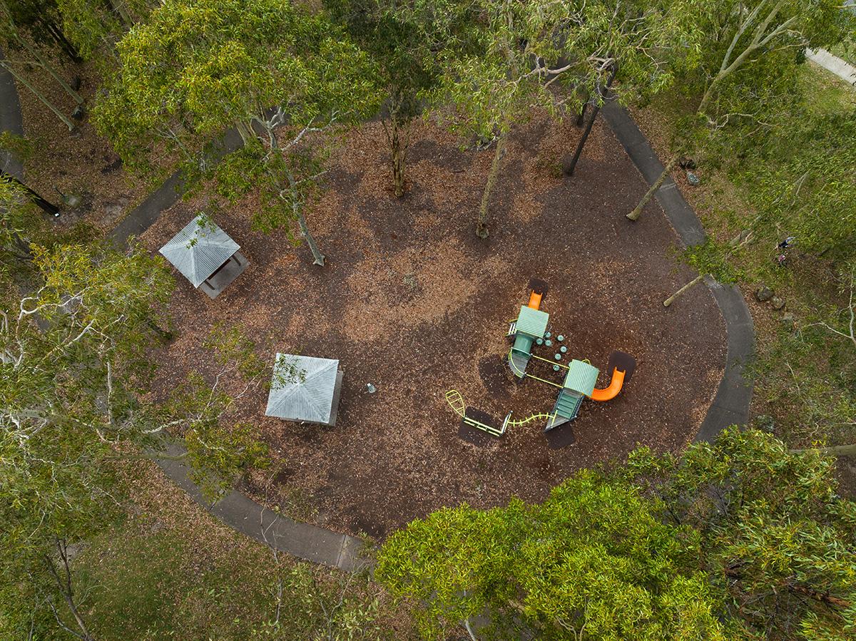 Aerial view of park