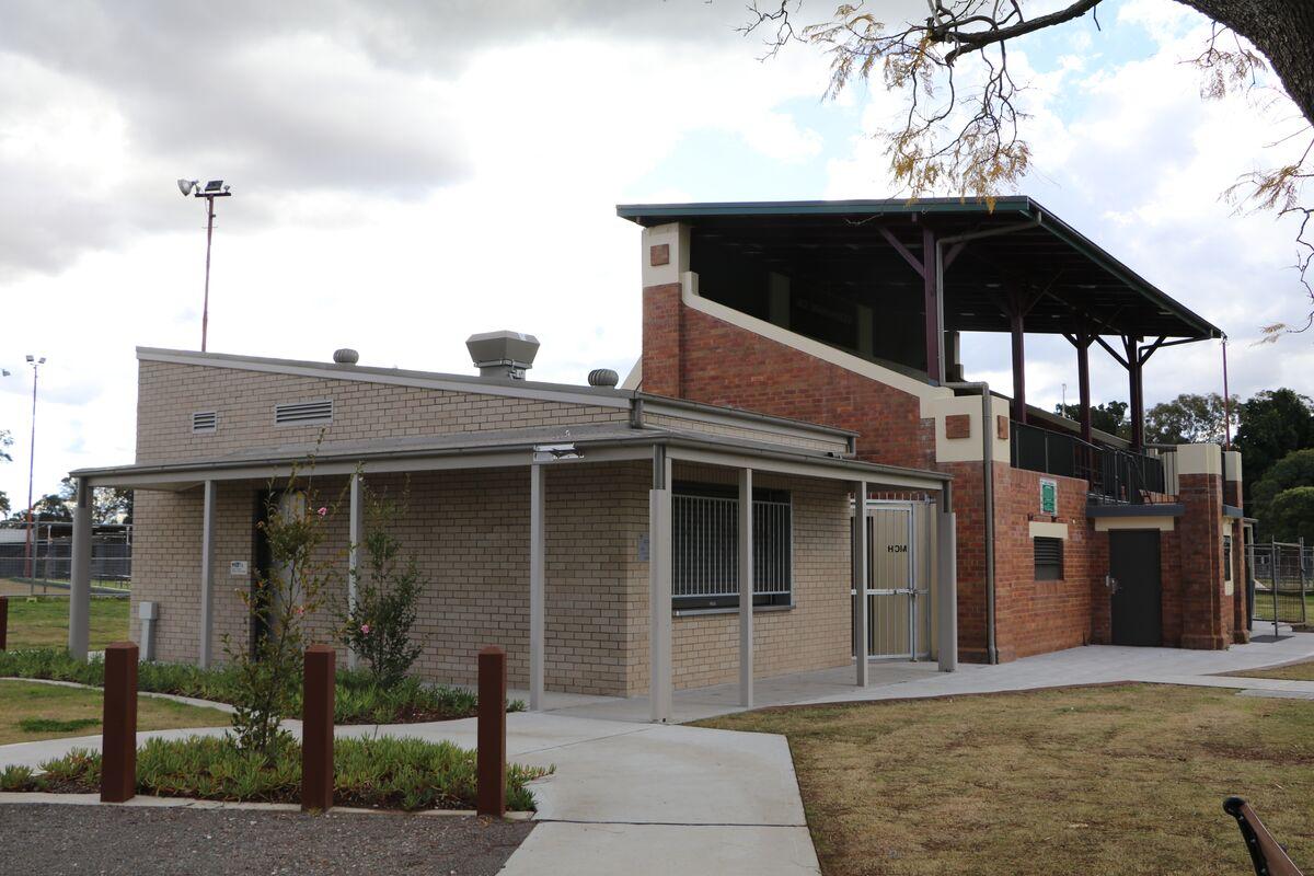 New grandstand and amenities block