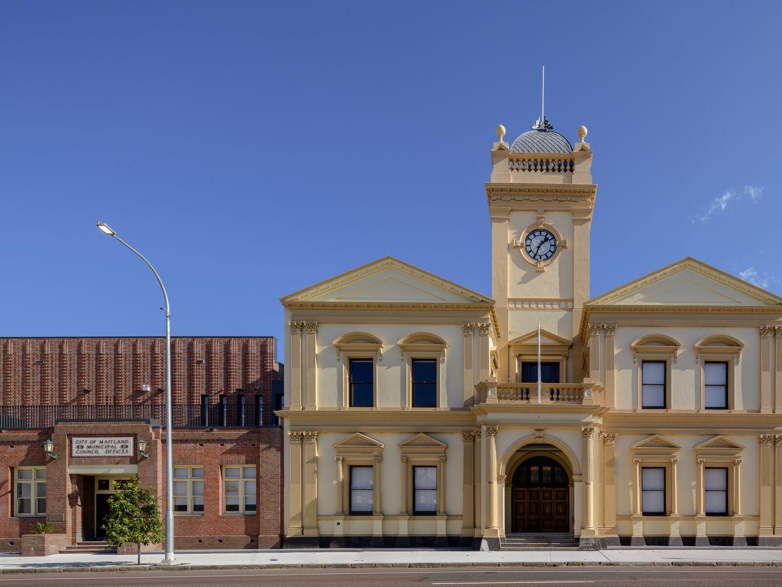 Street view of the Maitland Town Hall