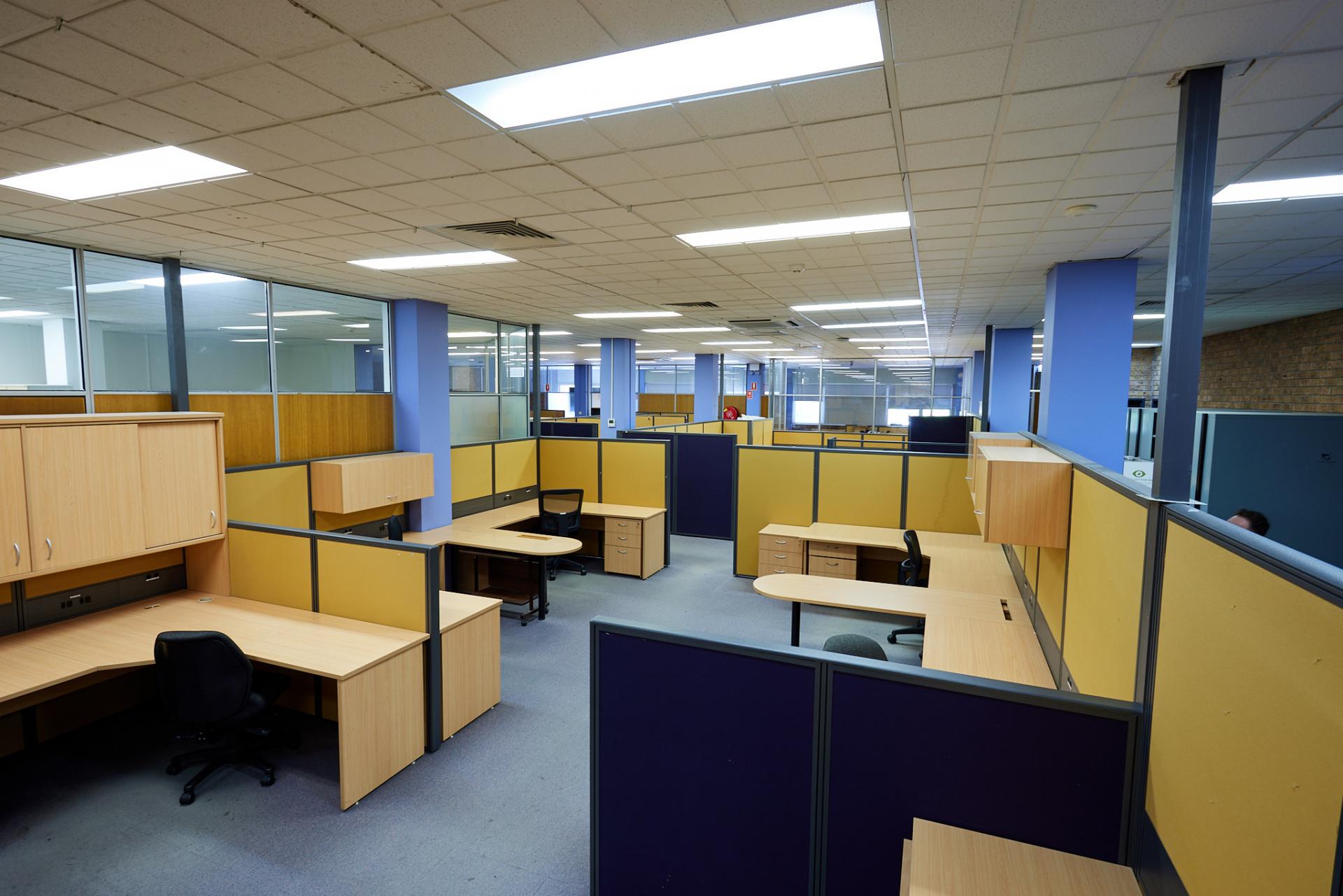 Several desks and working spaces